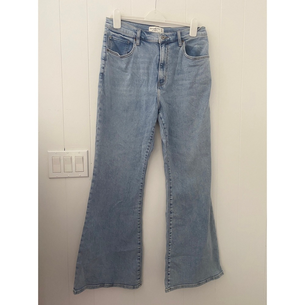 Abercrombie‎ Fitch Women's 32/14R The Flare Ultra High Rise Jeans Curvy Love
